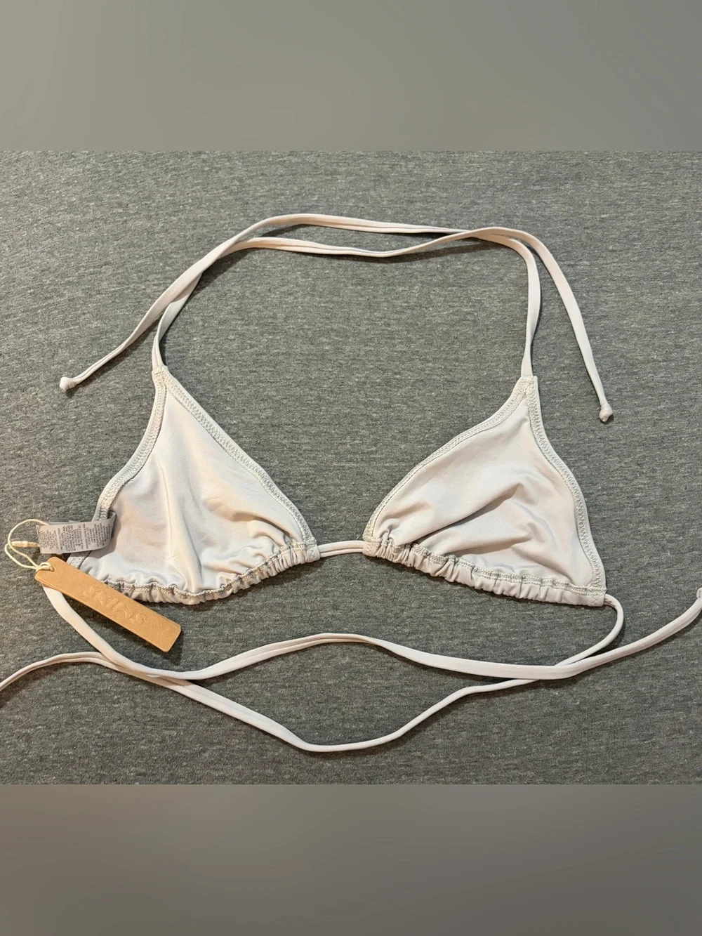 NWT SKIMS Recycled Swim Triangle Top in Limited Edition Chrome